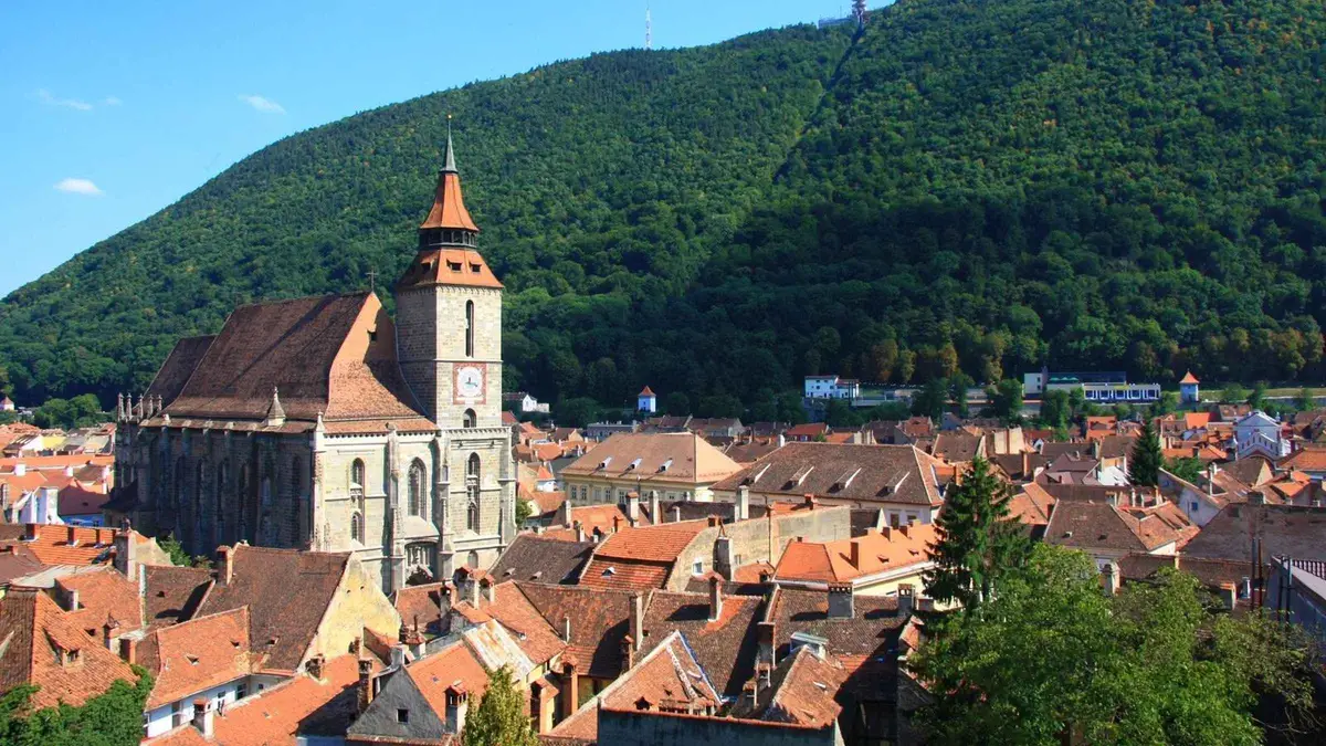 The Black Church in Brasov on a Dracula's Castle tour from Sibiu