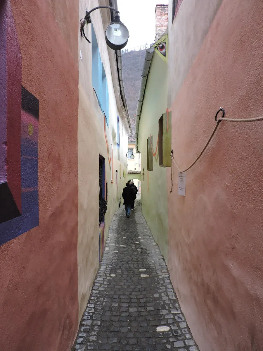 Rope Street in Brasov, where many Bran Castle Halloween guests stay