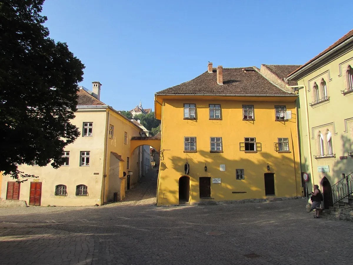 The house in Sighisoara where Vlad the Impaler was born, part of the answer to where Dracula's castle is